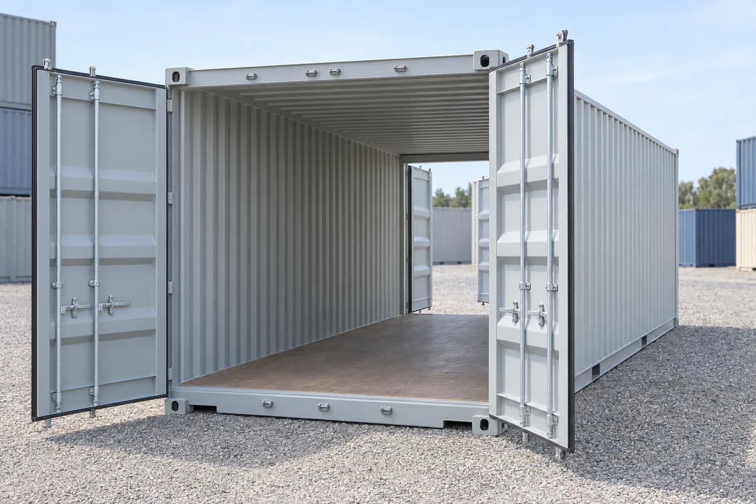 Container 20-Fuß Double Door One-Trip, Dreiviertelansicht